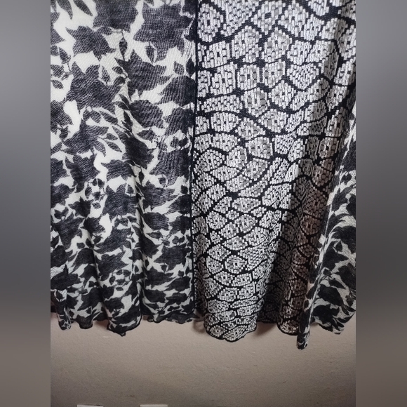 Ali Miles Top Wool Blend Patchwork Floral Mesh Boho Artsy - Picture 15 of 16